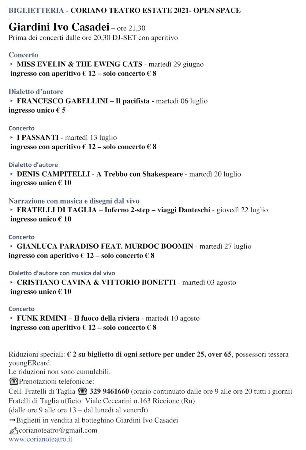 BIGLIETTERIA
